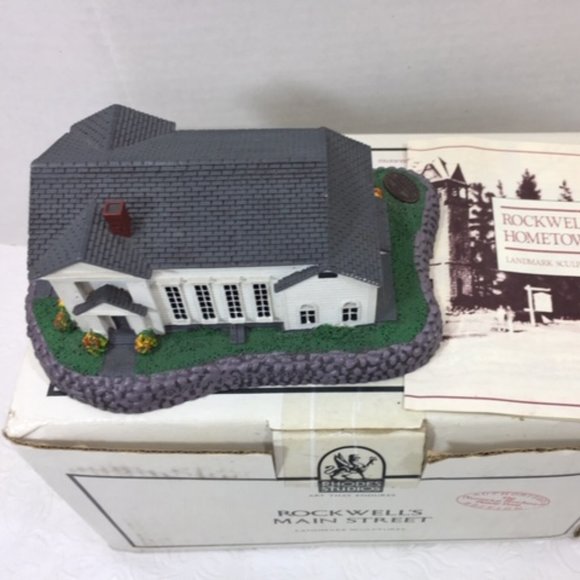 Norman Rockwell's Main Street Art Landmark Sculptures The Town Hall #82286 VTG - Picture 6 of 12